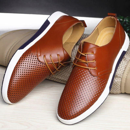 St. James - Respirer chaussures habillées en cuir véritable – Marron
